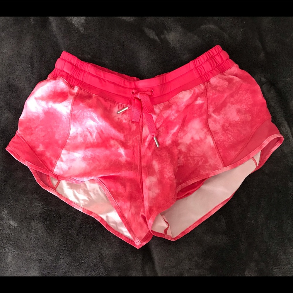 Lululemon pink tie dye shorts size 8